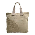 YVES SAINT LAURENT Canvas Tote Bag Beige Women's