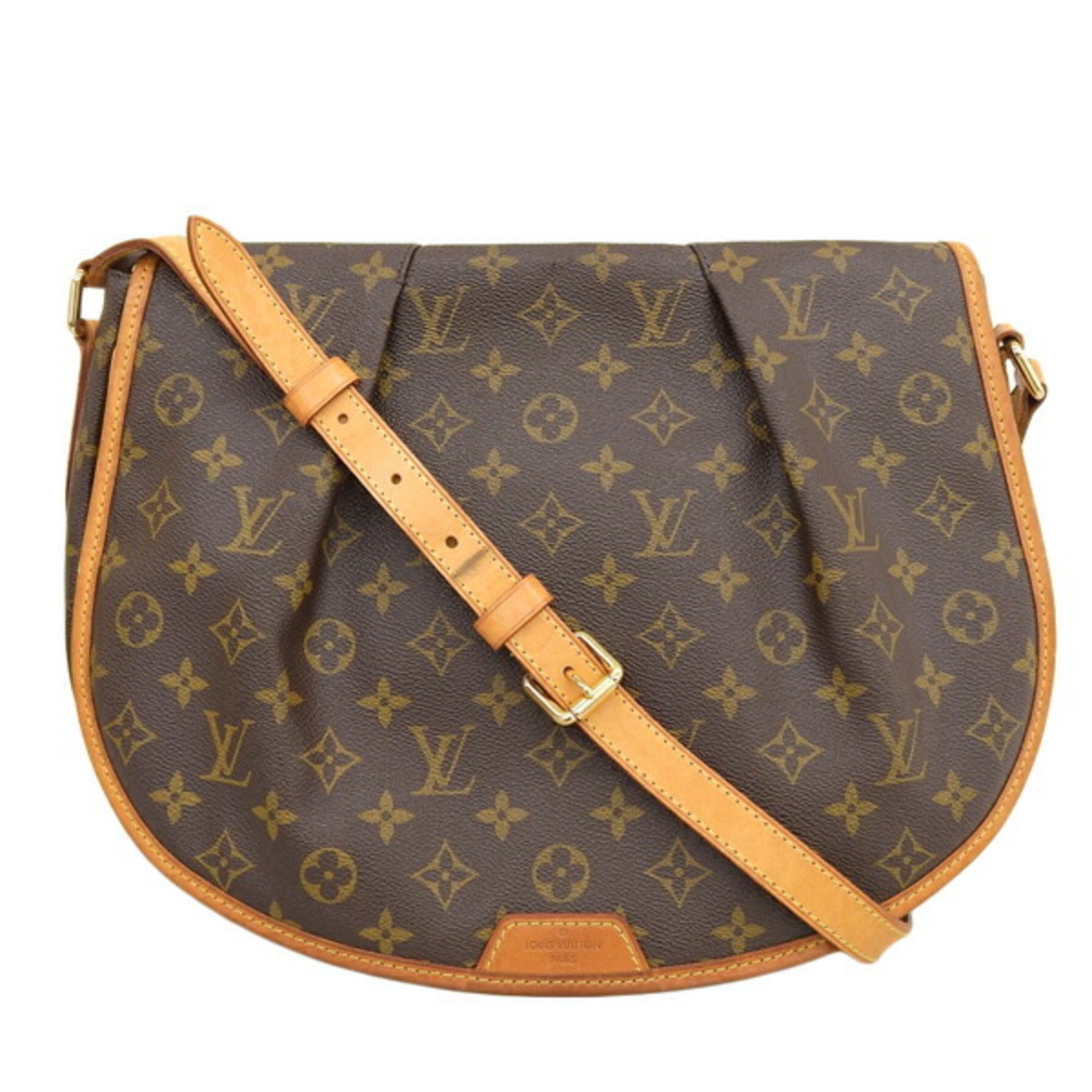 LOUIS VUITTON Monogram Menilmontan MM Shoulder Bag M40473 Brown Women's