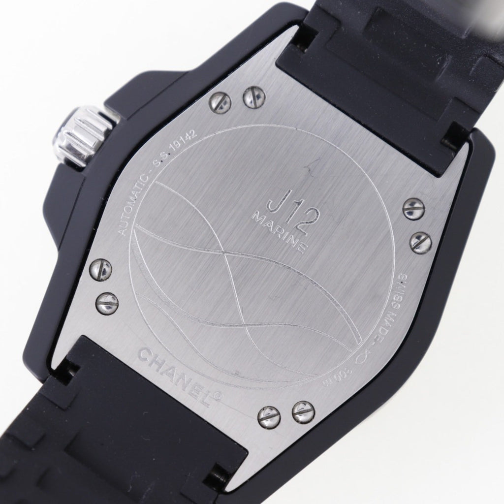 CHANEL J12 Watch Marine H2558 Ceramic x Rubber Black Automatic Men's Dial