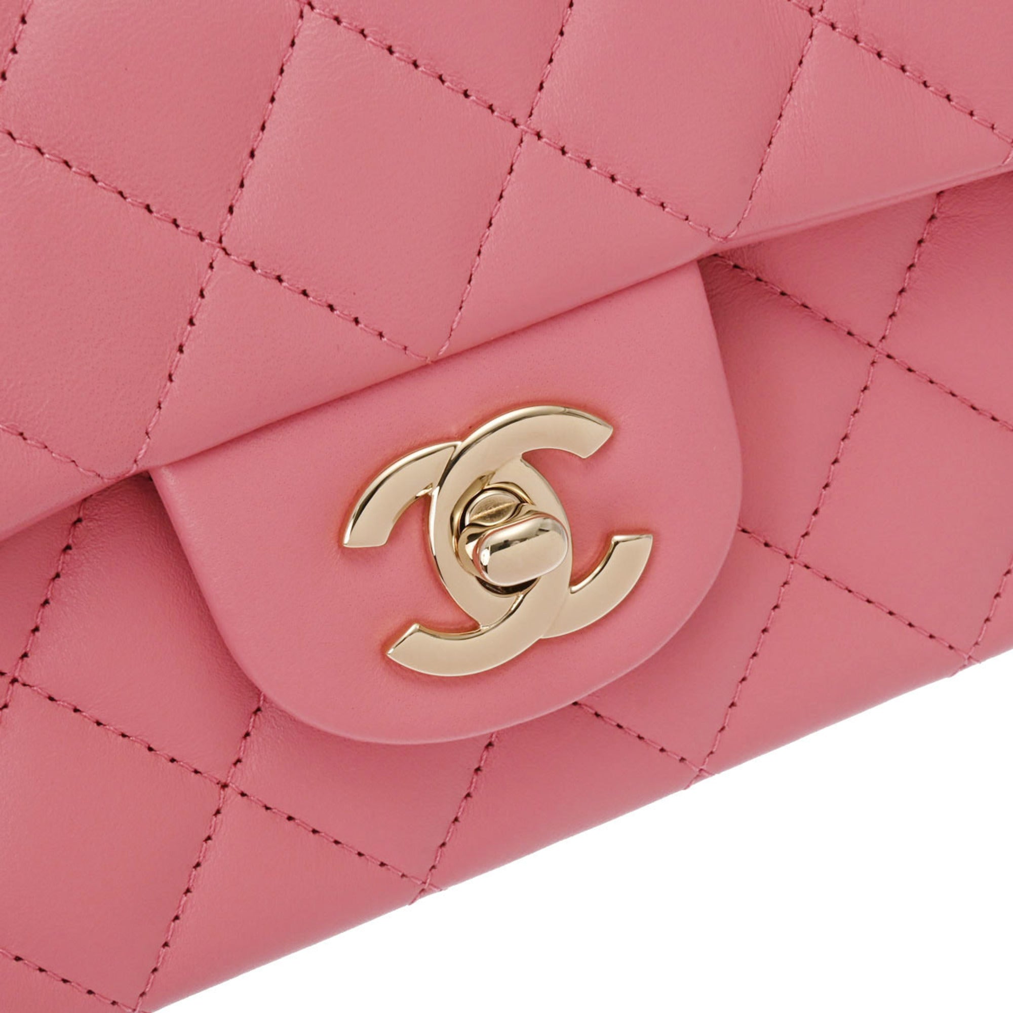 CHANEL Chain Shoulder Pink Champagne AS2431 Women's Lambskin Bag