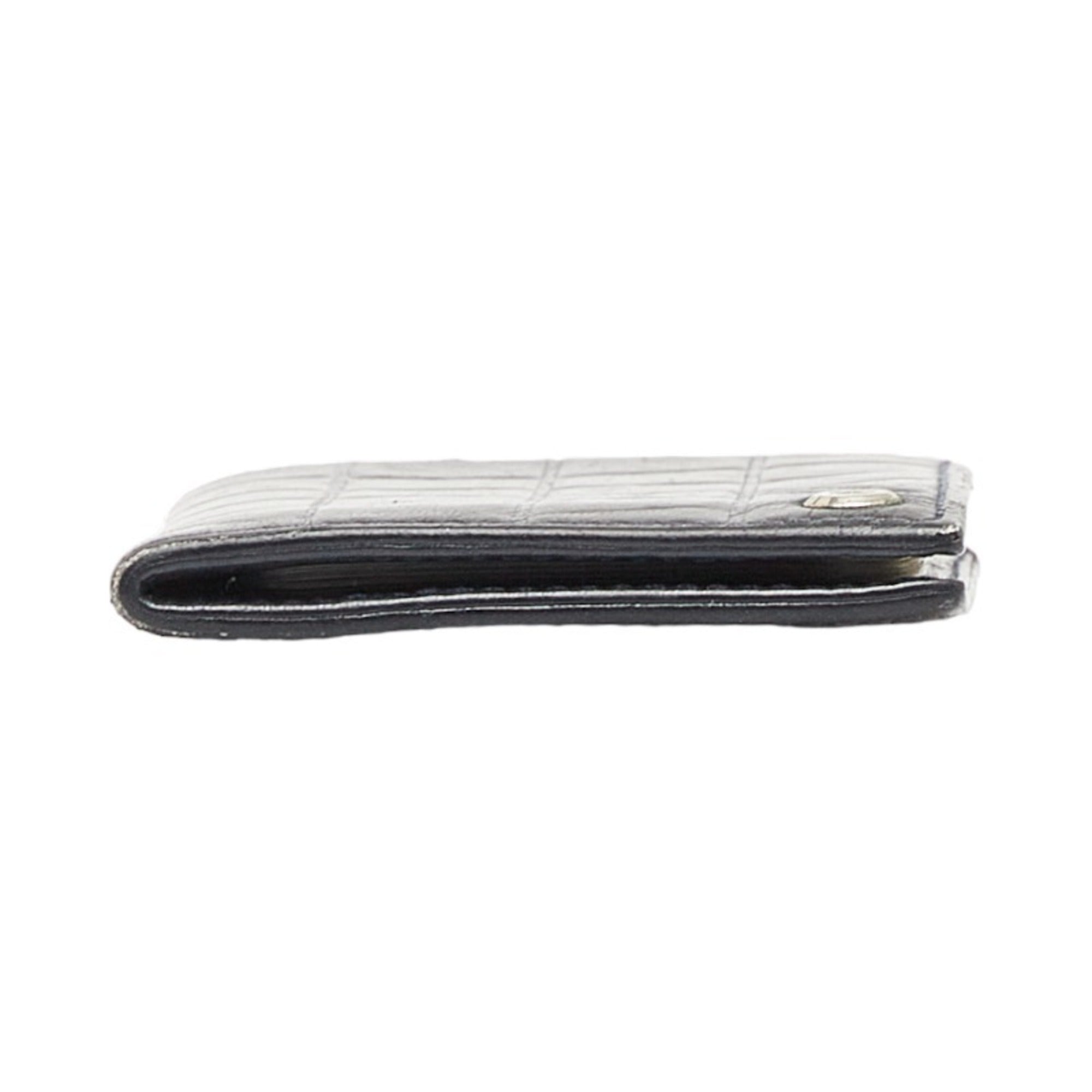 CHANEL Cocomark Business Card Holder Case Black Lambskin Ladies