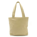 CHANEL here mark type push tote bag shoulder leather beige