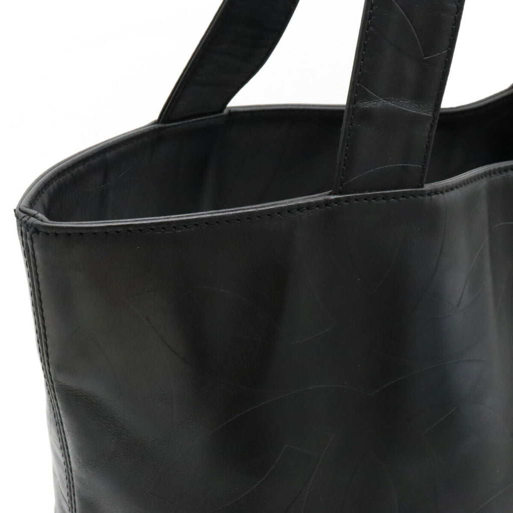 CHANEL Cocomark Tote Bag Shoulder Leather Black