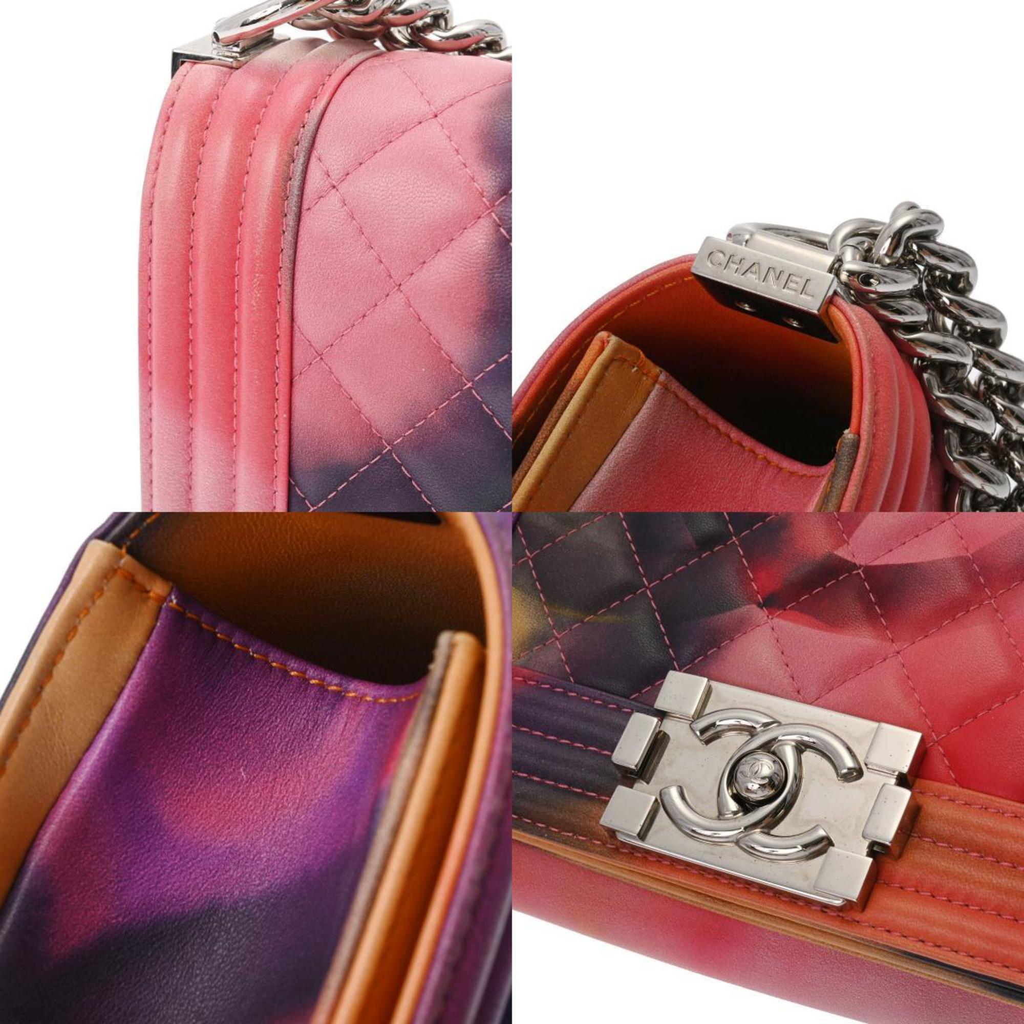 CHANEL Boy  Chain Shoulder Marble Ladies Lambskin Bag