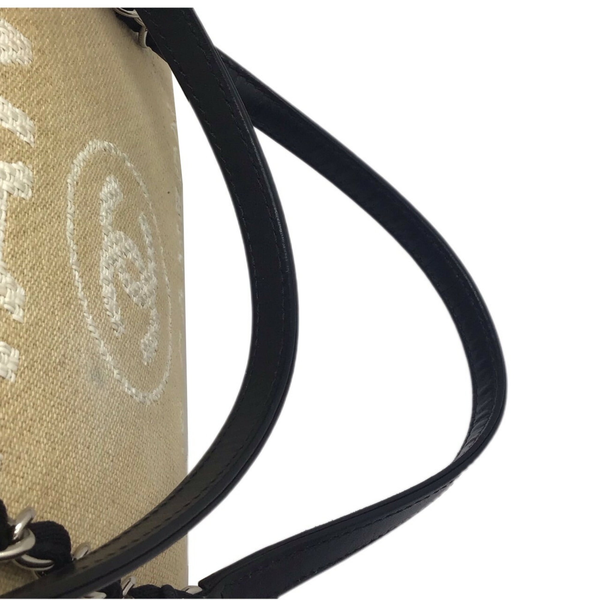 CHANEL Deauville PM A66939 Beige Black Silver SV Metal Fittings Tote Bag Handbag Women's Men's Unisex