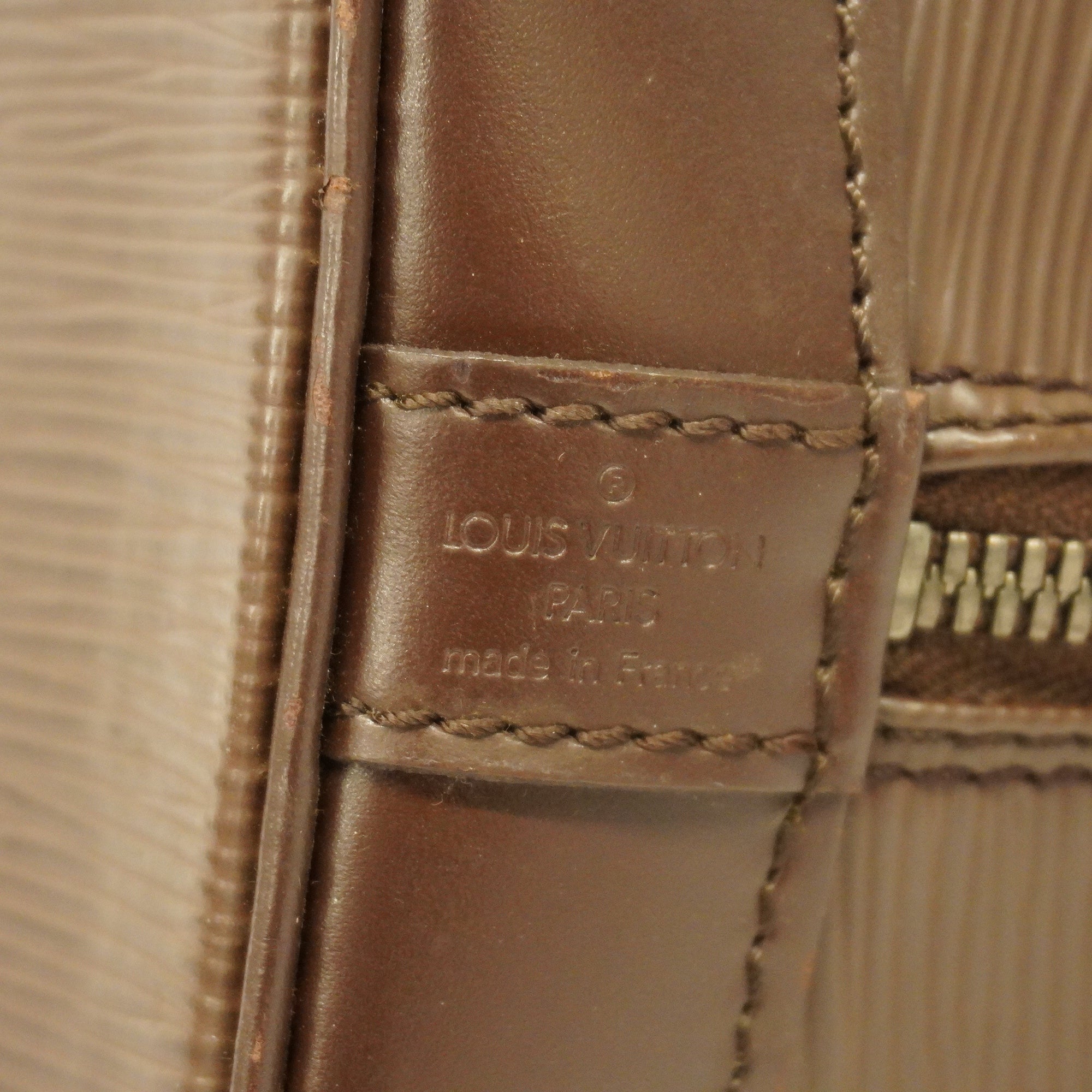 LOUIS VUITTONAuth  Epi Alma M5214D Women's Handbag Mocha