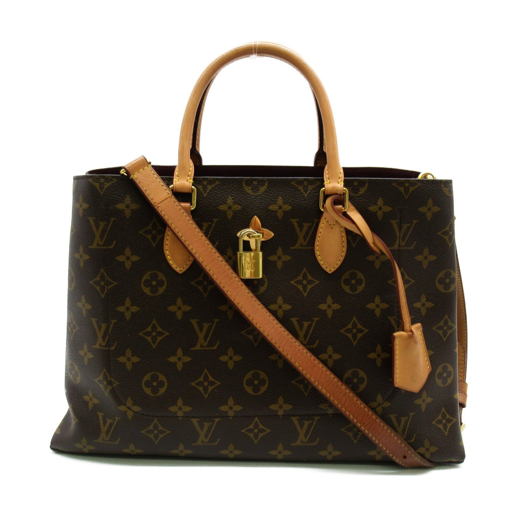 LOUIS VUITTON Flower tote Tote Bag Brown PVC coated canvas M43551