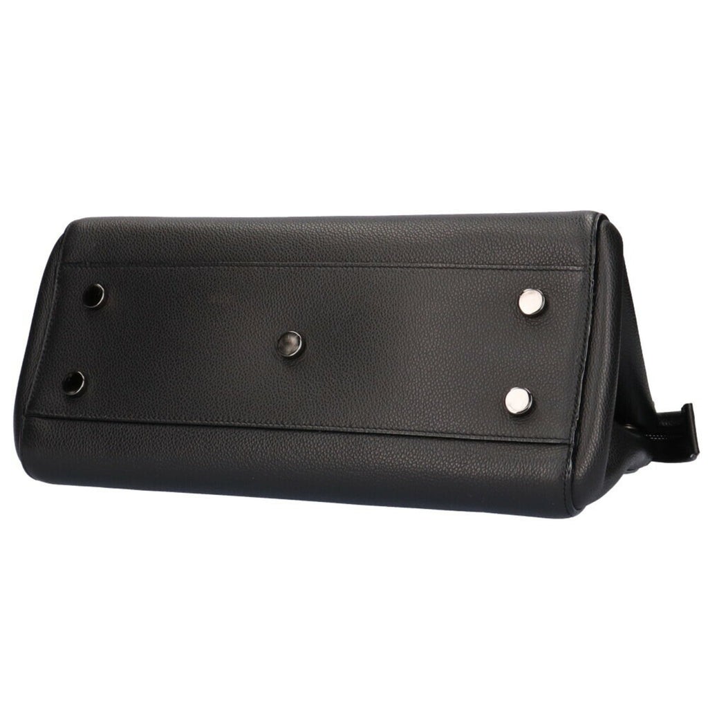 YVES SAINT LAURENT Cabalive Gauche Shoulder Bag Leather Black Women's