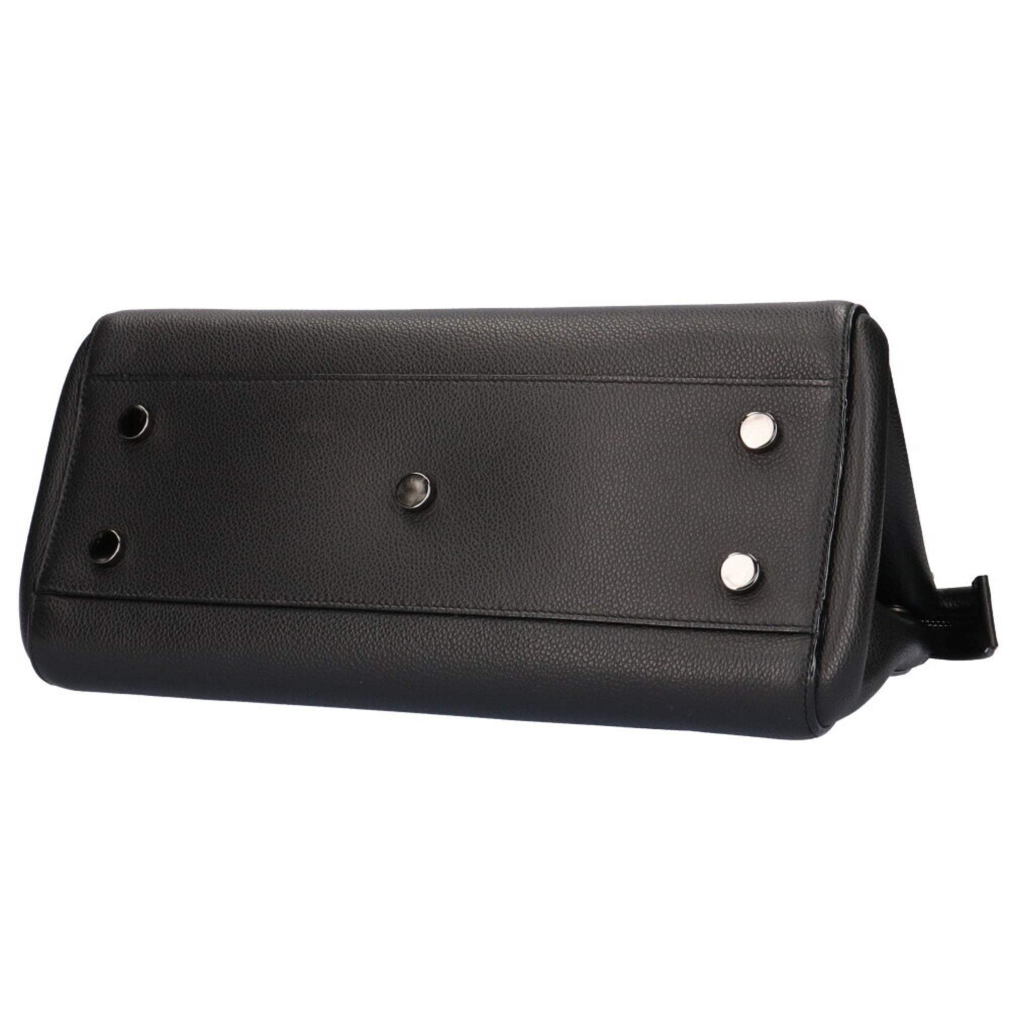 YVES SAINT LAURENT Cabalive Gauche Shoulder Bag Leather Black Women's