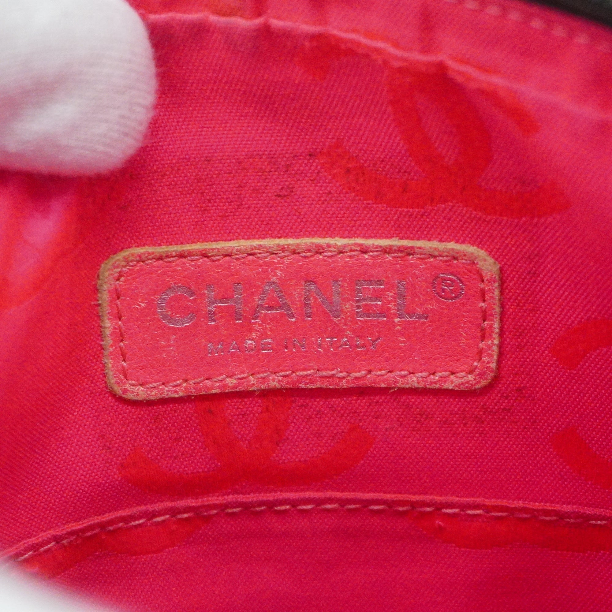 CHANELAuth  Ligne Cambon Tote Bag Lambskin Women's Leather Shoulder Bag