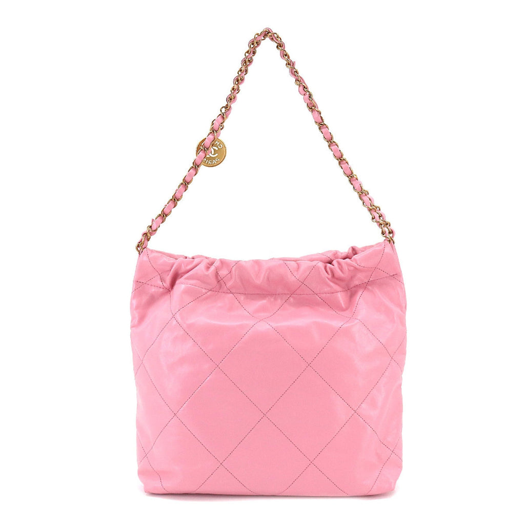 CHANELShoulder Bag with the  22 Small chain shoulder bag leather pink AS3260 porch