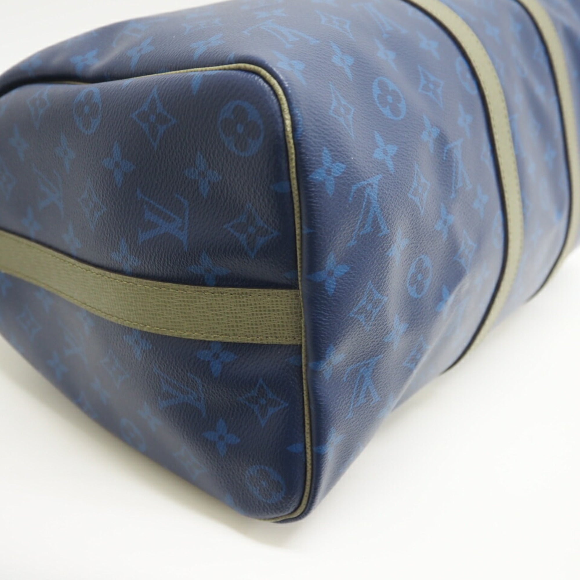 LOUIS VUITTON M43855 Keepall Bandouliere 45 Monogram Pacific Boston Bag Blue Unisex