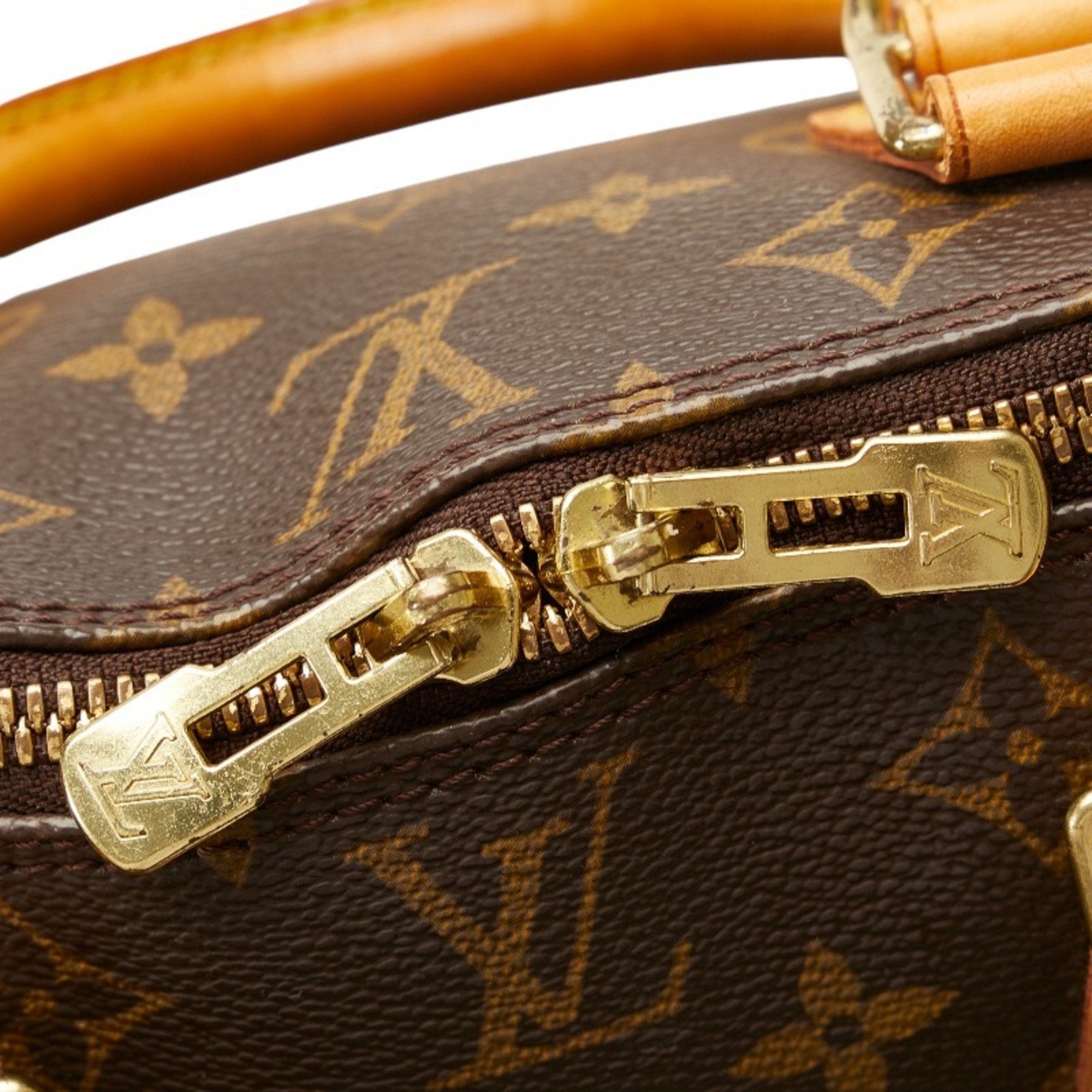 LOUIS VUITTON Monogram Alma PM Handbag M51130 Brown PVC Leather Women's