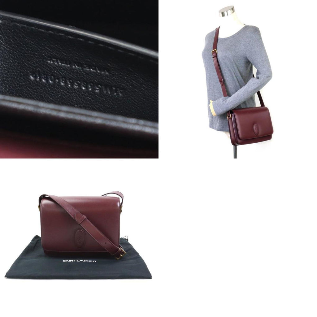 SAINT LAURENT Crossbody Shoulder Bag Leather Bordeaux Women's 568568 99533g