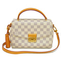 LOUIS VUITTON Handbag Croisette Tassel Ivory 2WAY Shoulder Bag Damier Azur Rose Ballerine N41581 Women's