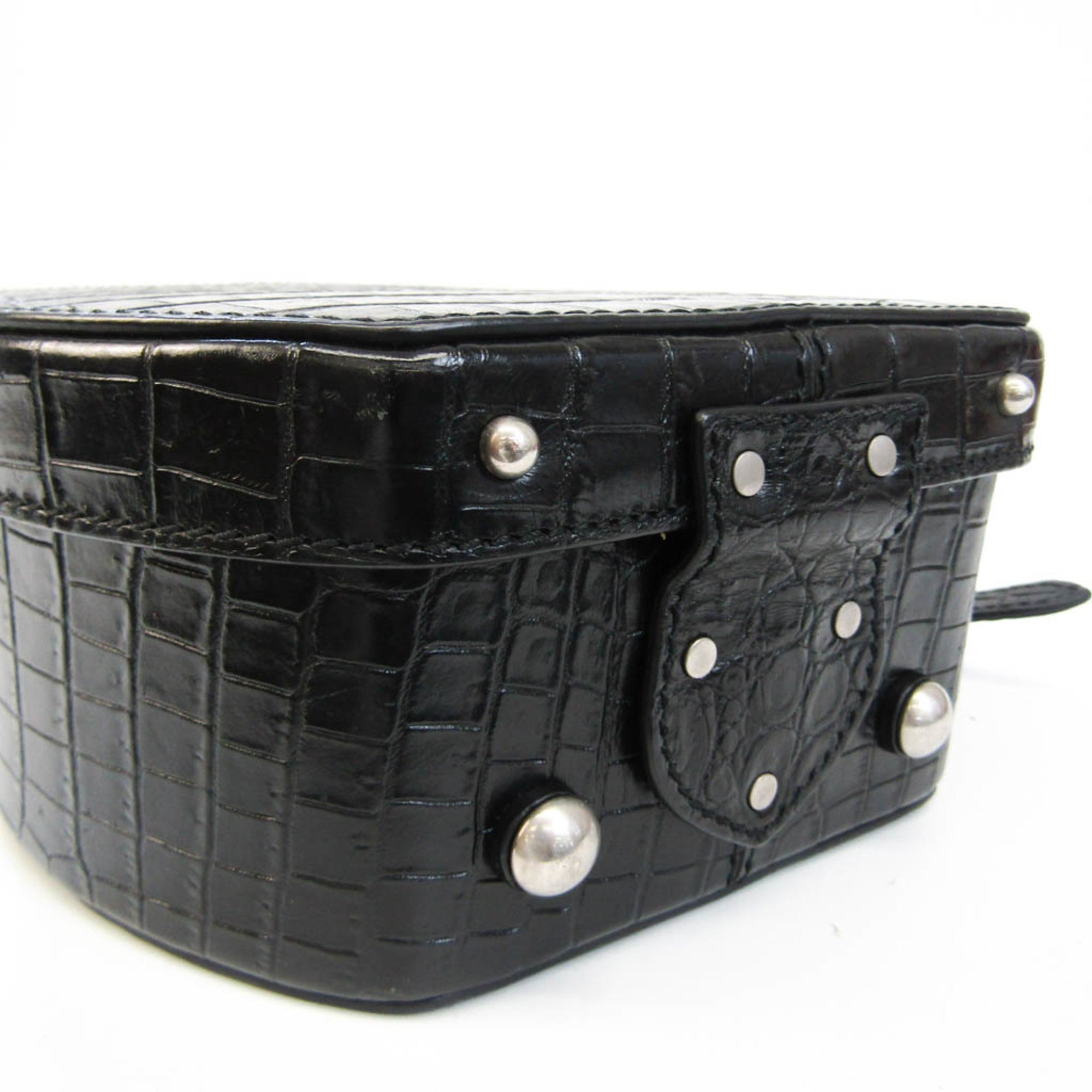SAINT LAURENT Mika Box 516858 Women's Leather Shoulder Bag Black