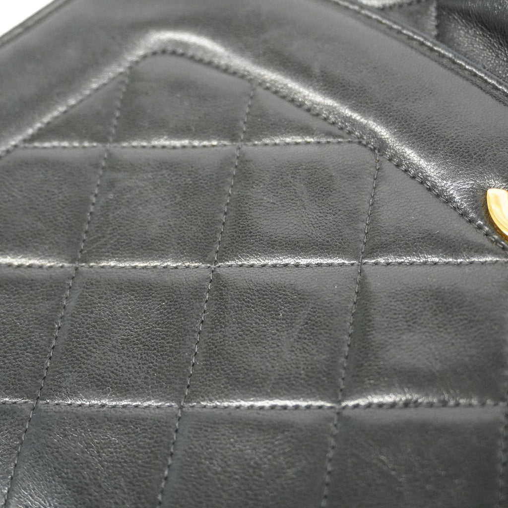 CHANEL  Matelasse Diana Flap Chain Shoulder Leather Shoulder Bag Black