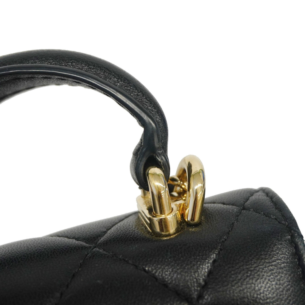 CHANEL  Matelasse Chain Shoulder Women's Lambskin Black