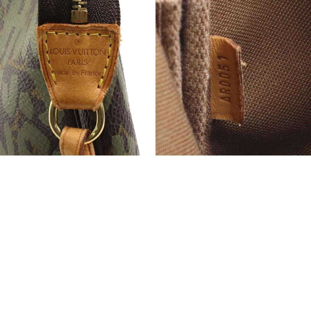 LOUIS VUITTON Handbag Accessory Pouch Monogram Graffiti Pochette Canvas Brown/Khaki Ladies M45484