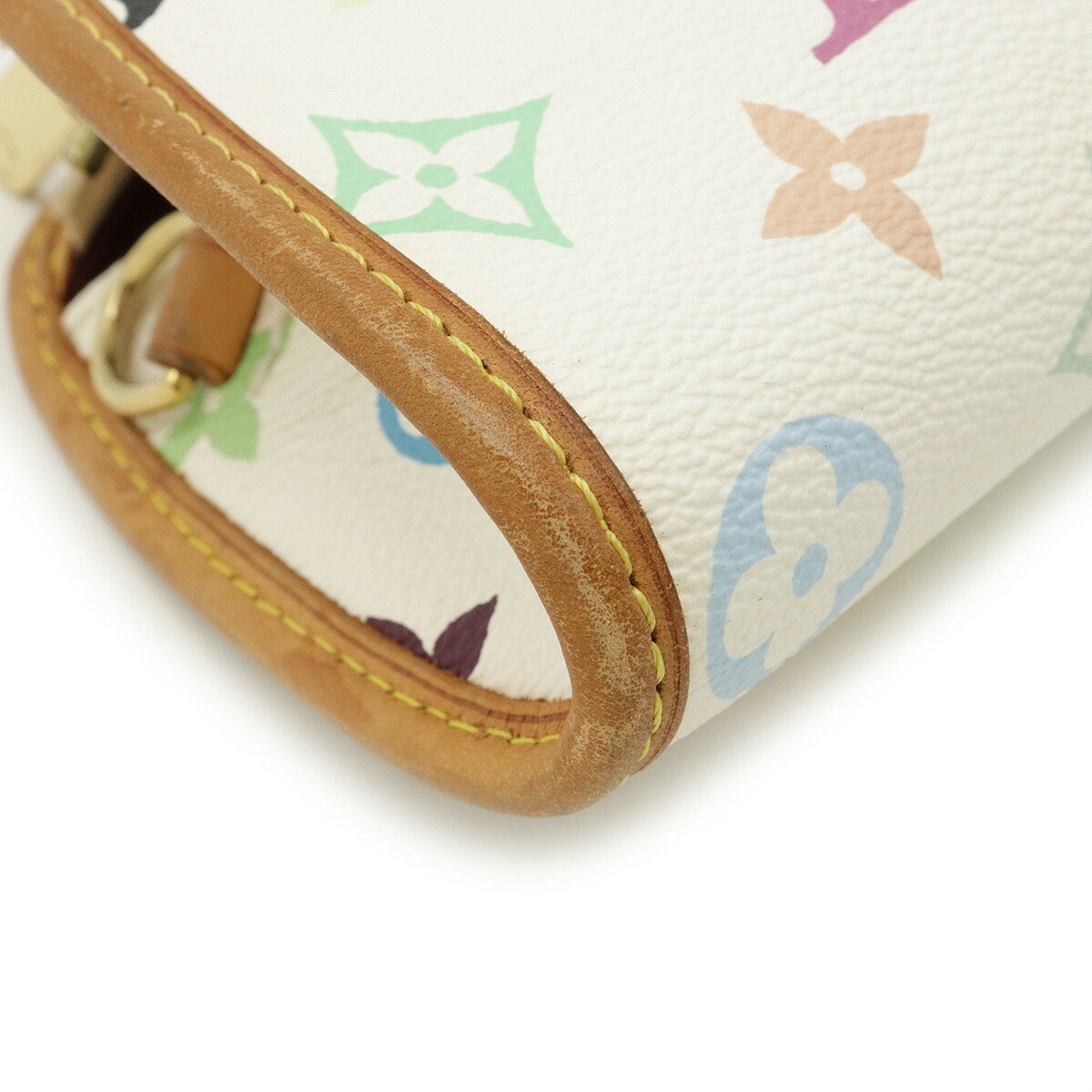 Louis Vuitton Monogram Multicolor Shirley Handbag Shoulder Clutch Bag Bronne White M40049