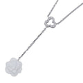 CHANEL Necklace Women's 750WG Diamond Camellia White Gold J2934 Polished