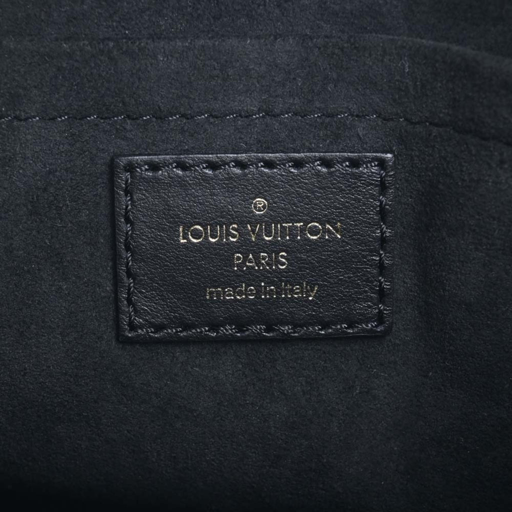 LOUIS VUITTON Raffia Leather Petit Bucket 2WAY Handbag M59961 Natural/Black Ladies