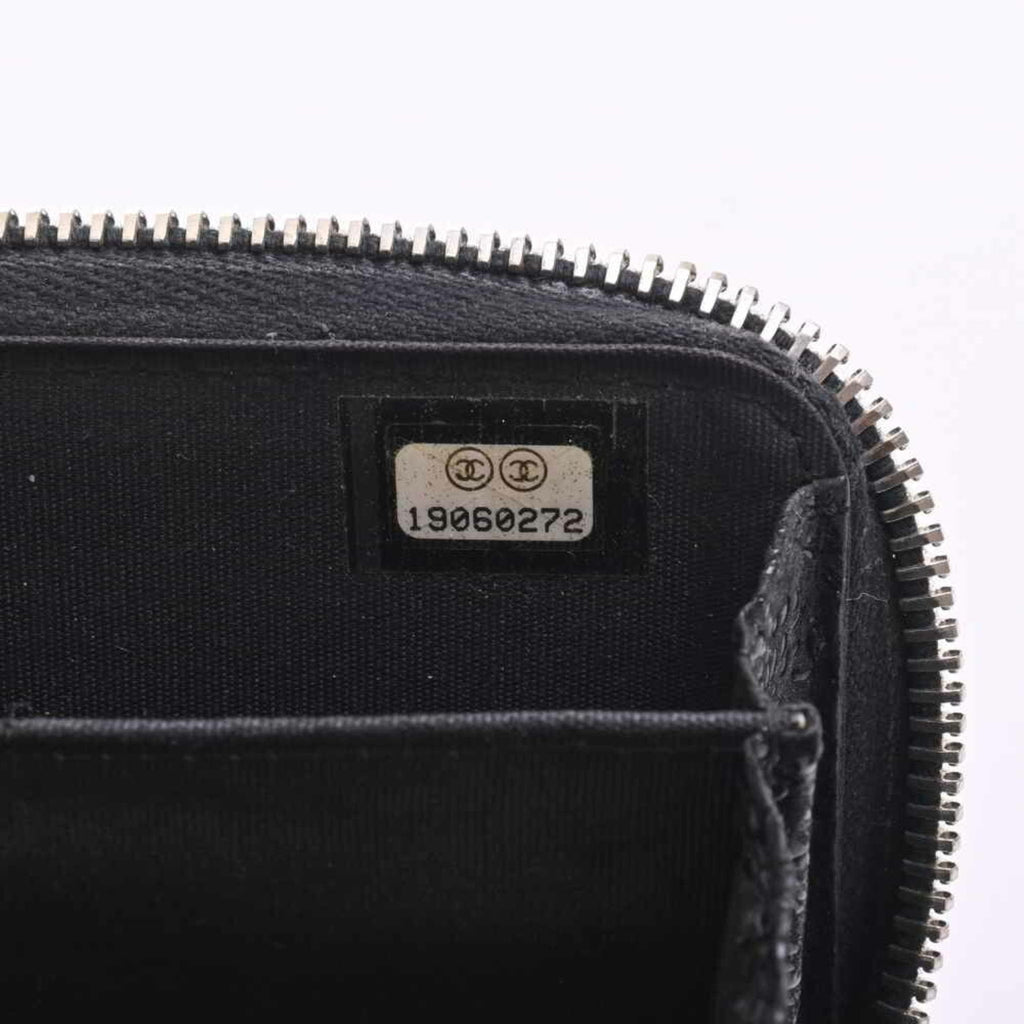 Chanel Leather Coco Mark Coin Case Black