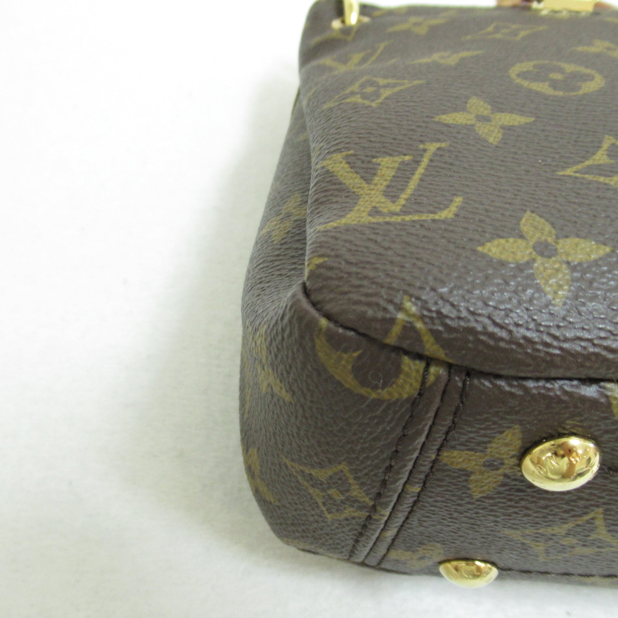 LOUIS VUITTON Palas BB 2way Shoulder Bag Brown Rose poodle Monogram PVC coated canvas M44034