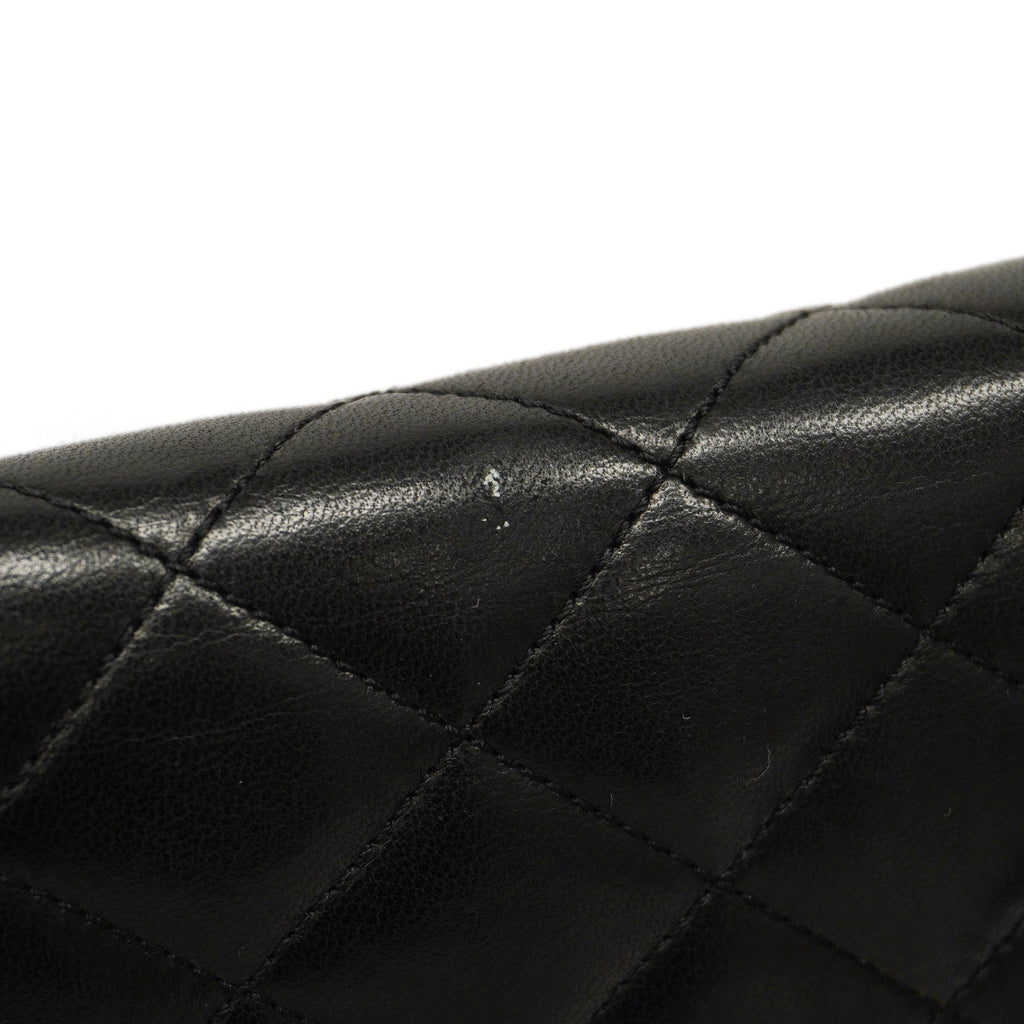 CHANEL  Matelasse Chain Shoulder Lambskin Women's Leather Shoulder Bag Black
