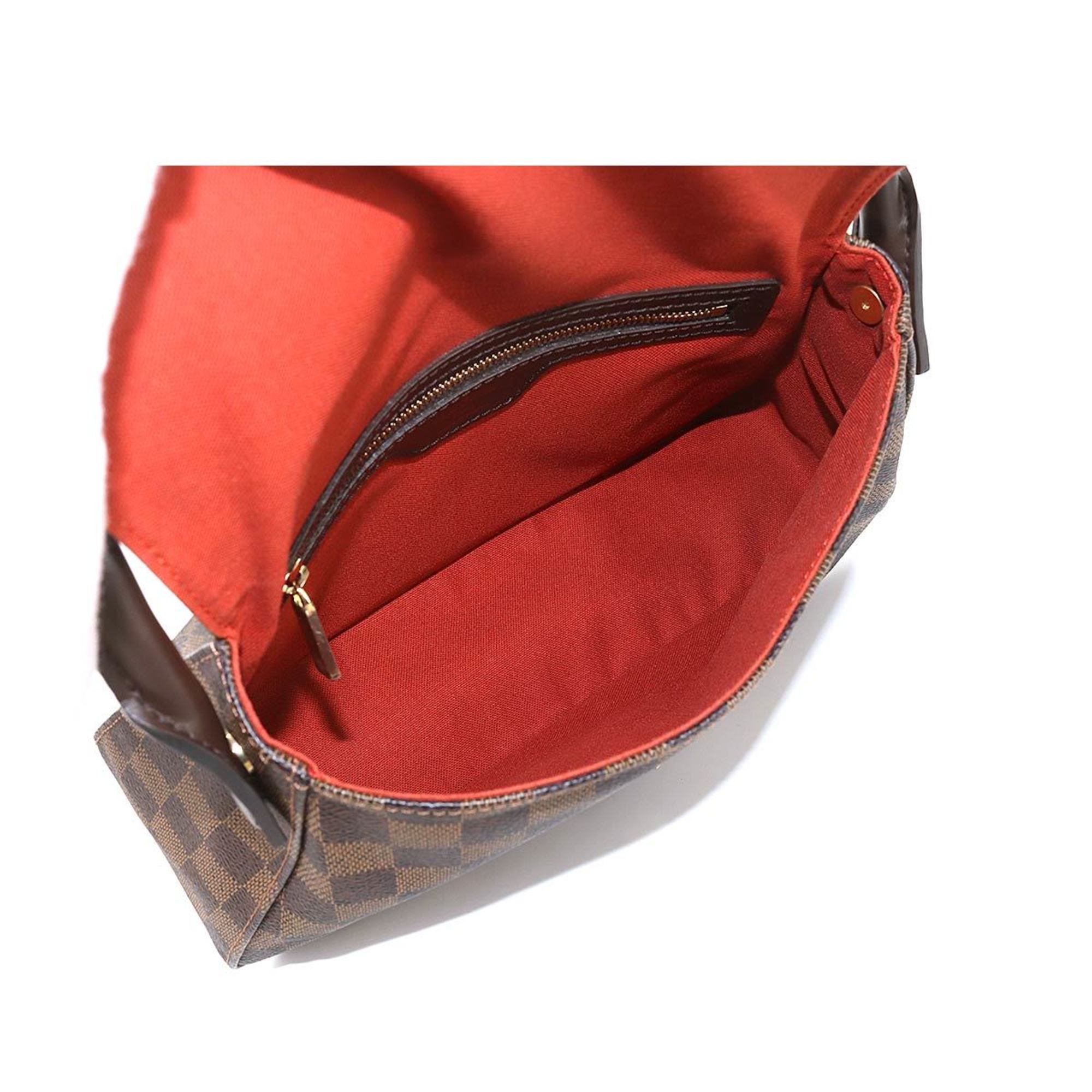Louis Vuitton Damier Mini Looping Personal SPO Shoulder Bag Ebene N51158 Gold Hardware