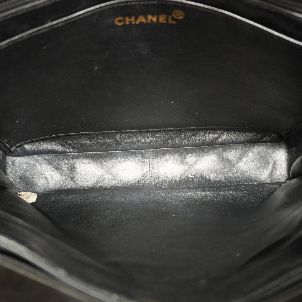 CHANEL  Matelasse Chain Lambskin Women's Leather Shoulder Bag Black
