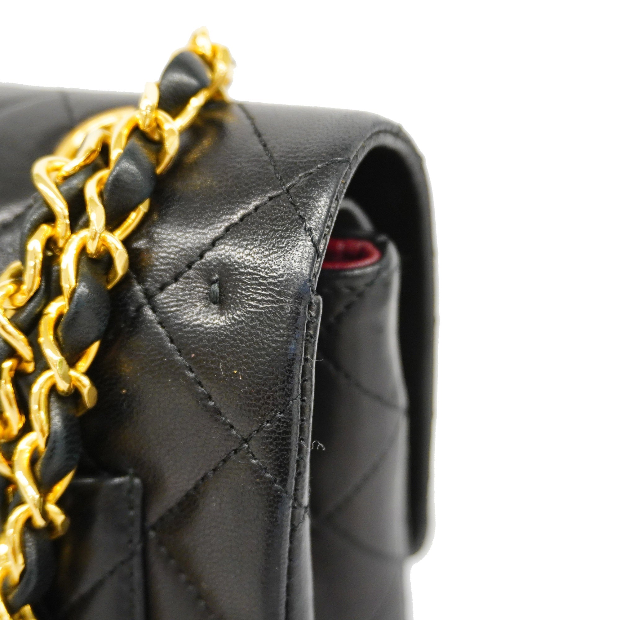 CHANEL  Matelasse W Flap W Chain Women's Leather Shoulder Bag Black