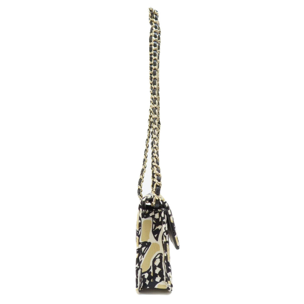CHANEL Chain Shoulder Coco Mark Bag Cotton Women's