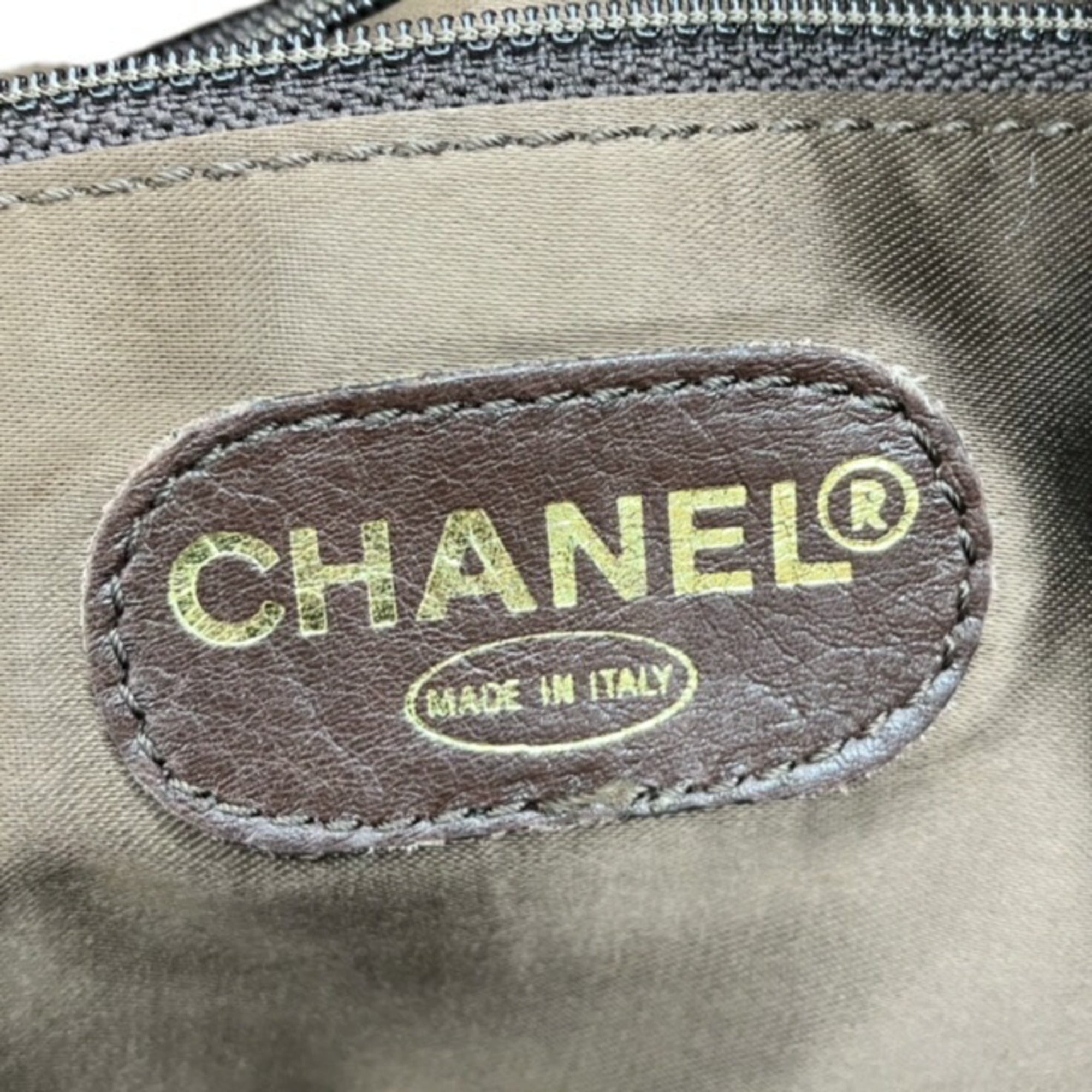CHANEL Shoulder bag suede brown one shoulder here mark
