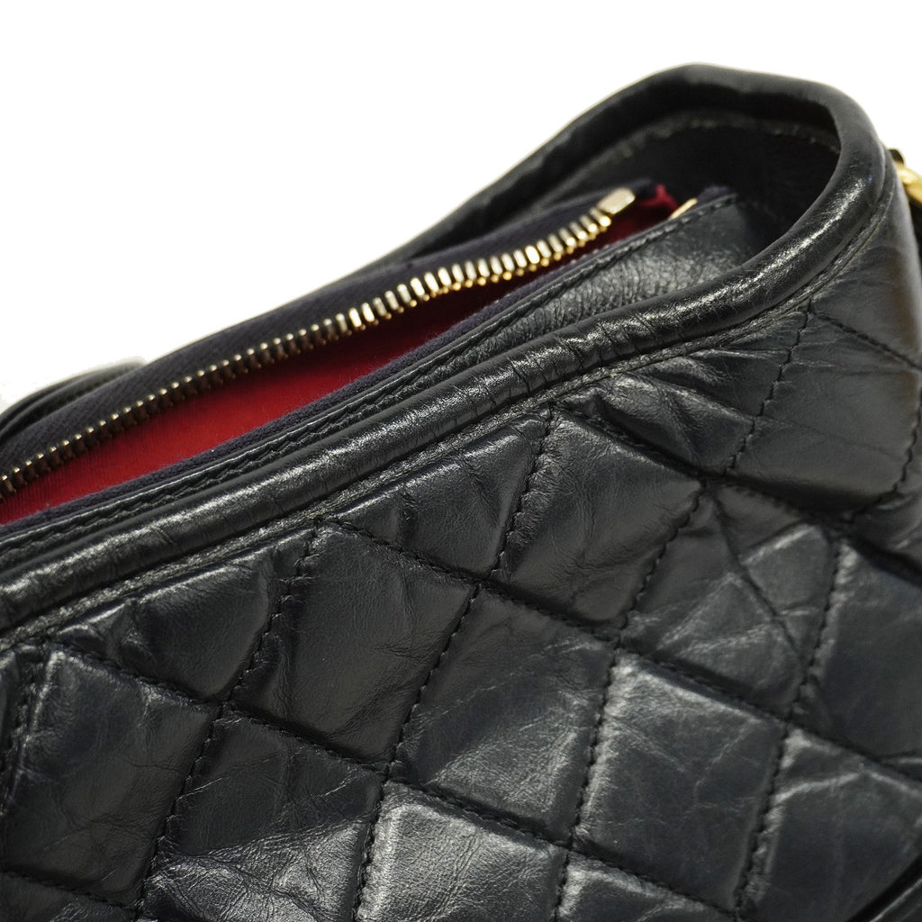 Chanel Gabriel Gabriel De Women's Leather Shoulder Bag Black