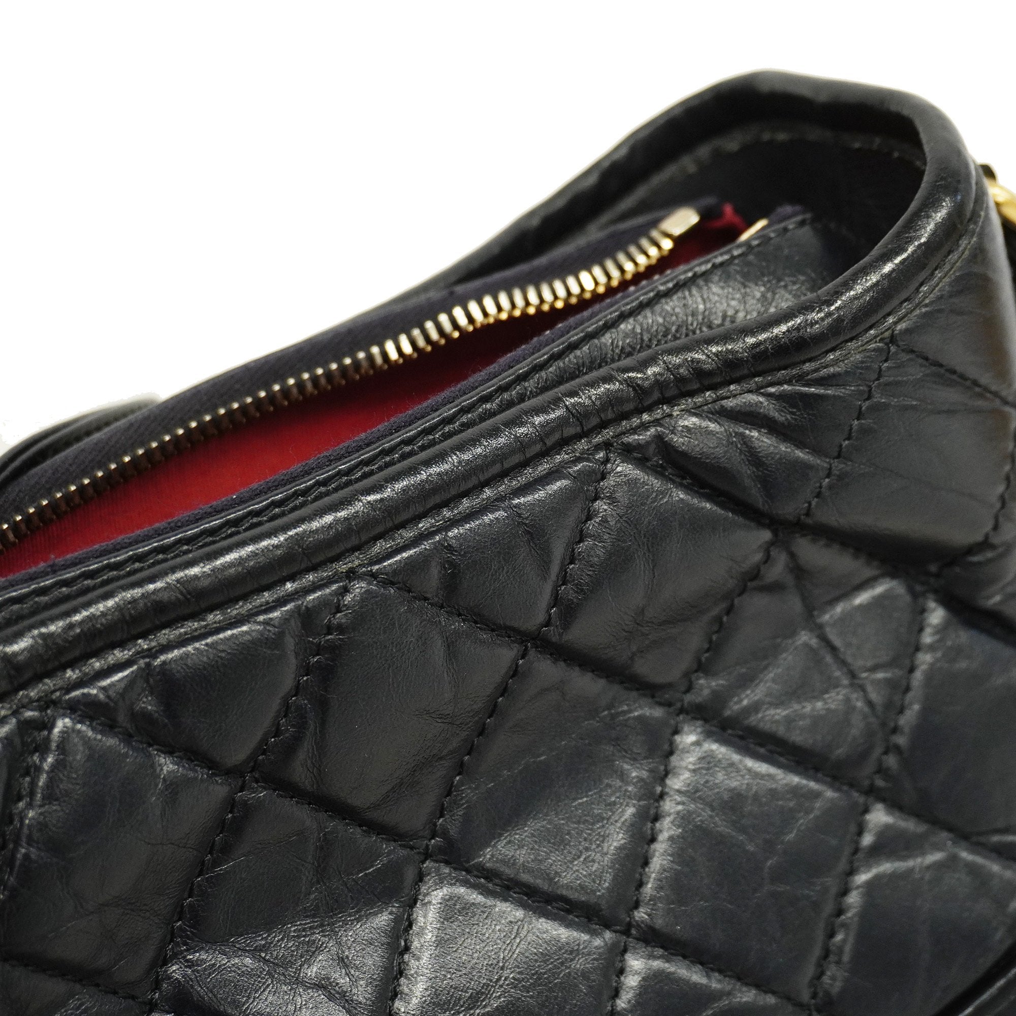 Chanel Gabriel Gabriel De Women's Leather Shoulder Bag Black