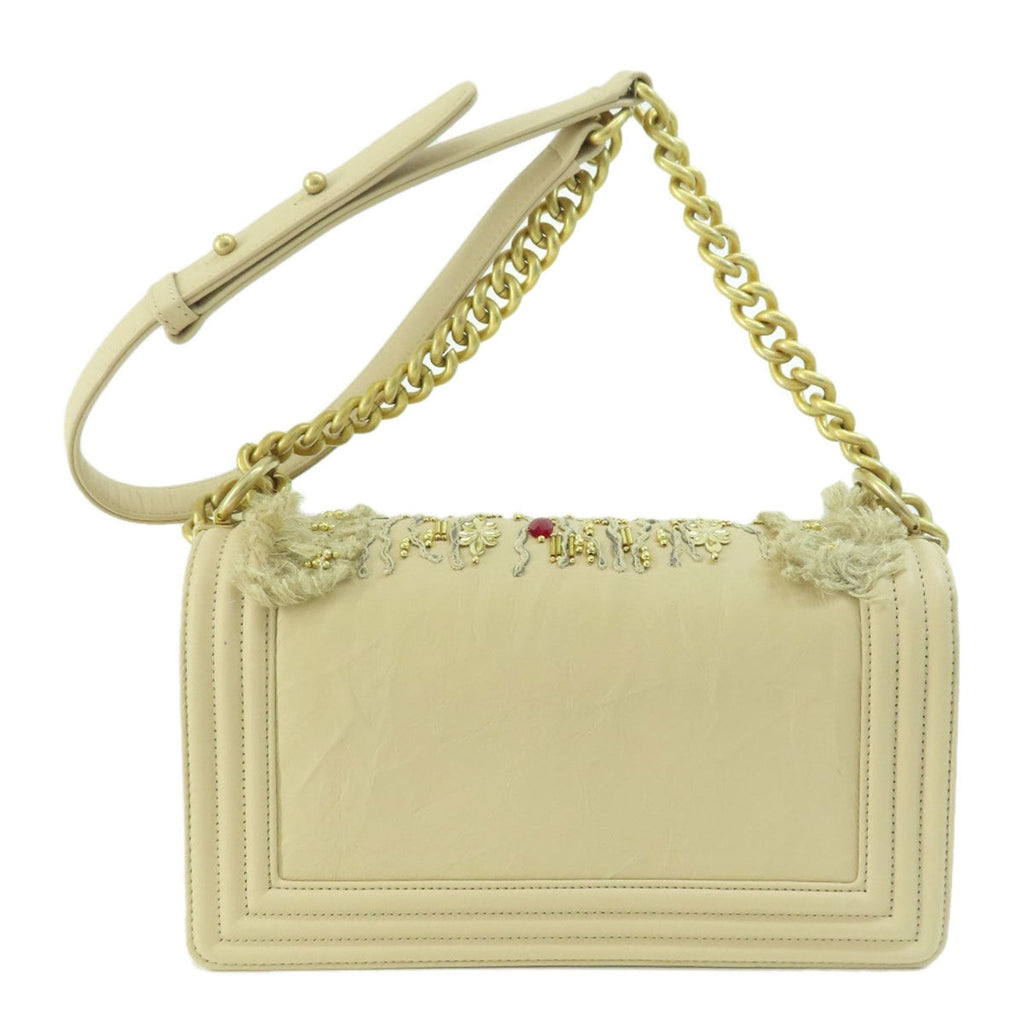 CHANEL Boy  Bijou Shoulder Bag Calf Women's