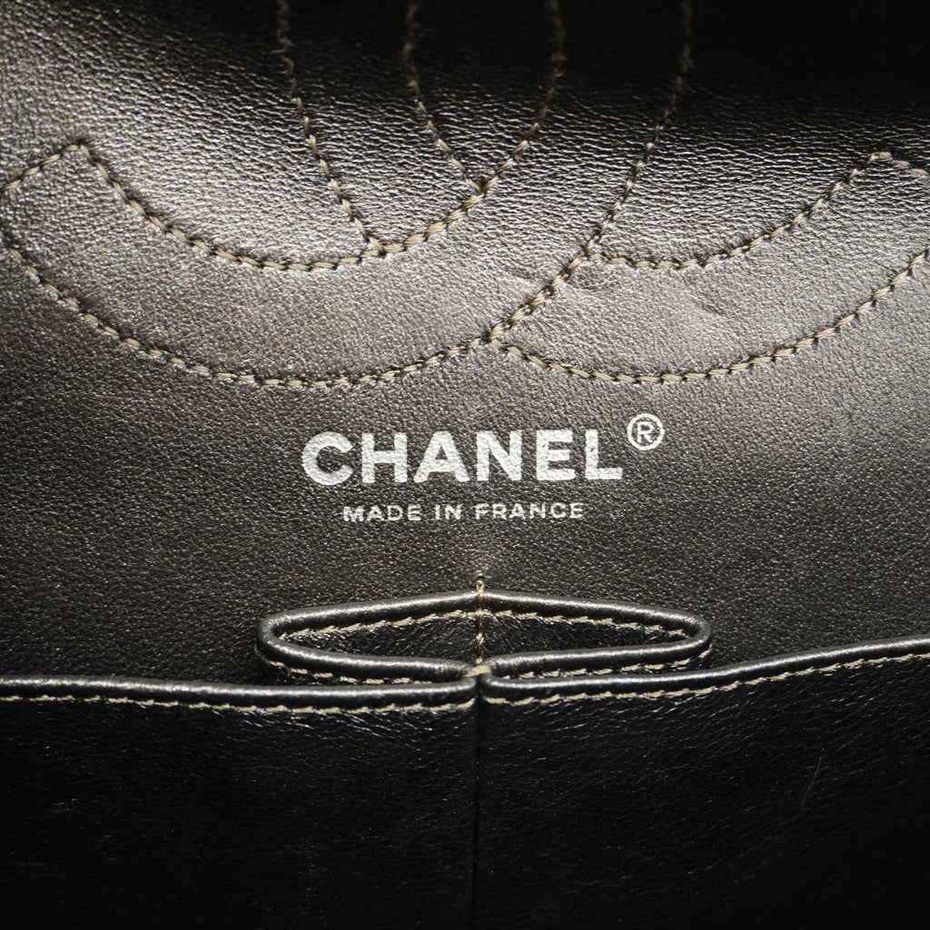 CHANELAuth  2.55 W Flap W Chain Lambskin Women's Patent Leather Shoulder Bag