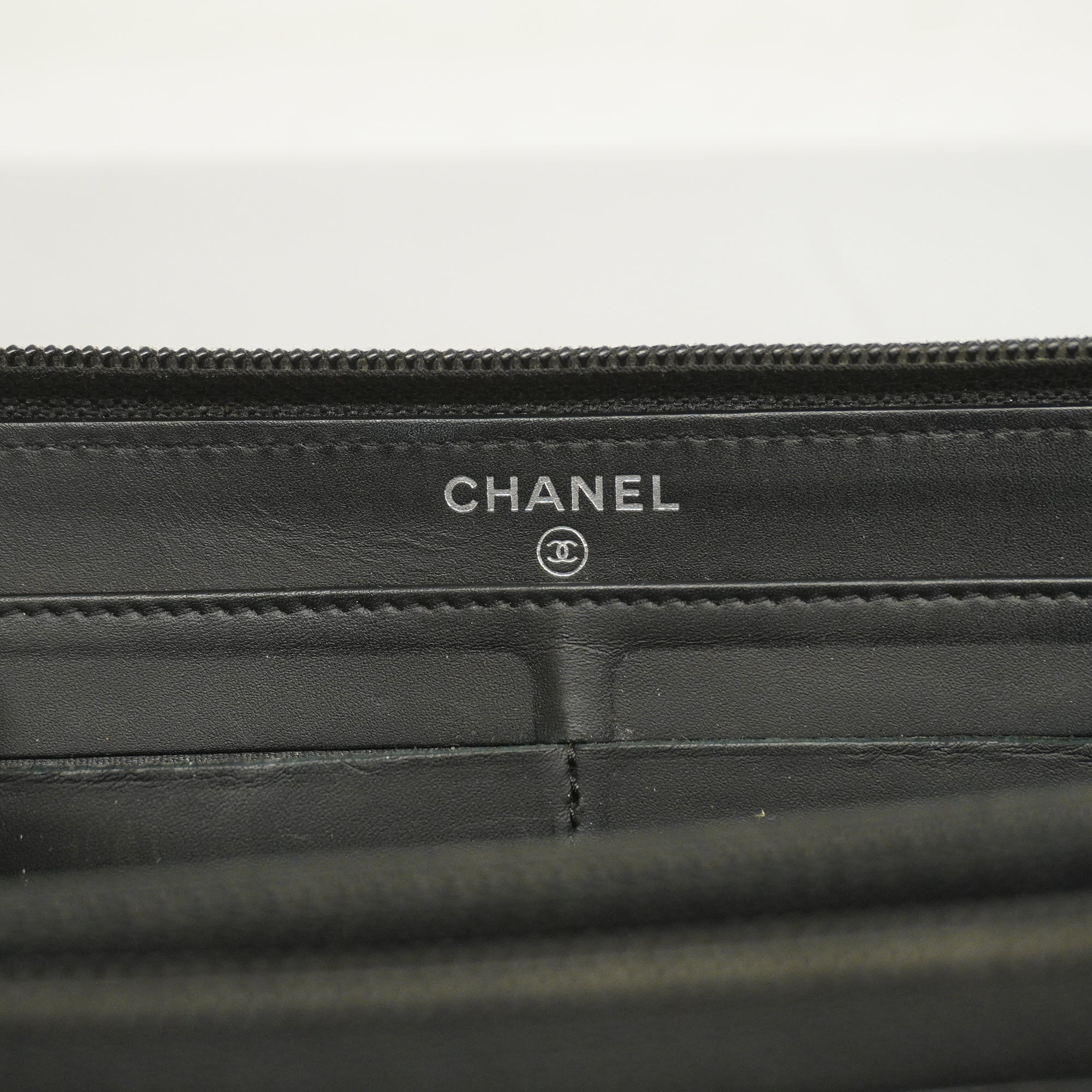 CHANEL  Long Wallet [bi-fold] Gold Hardware Women's Caviar Leather Long Wall