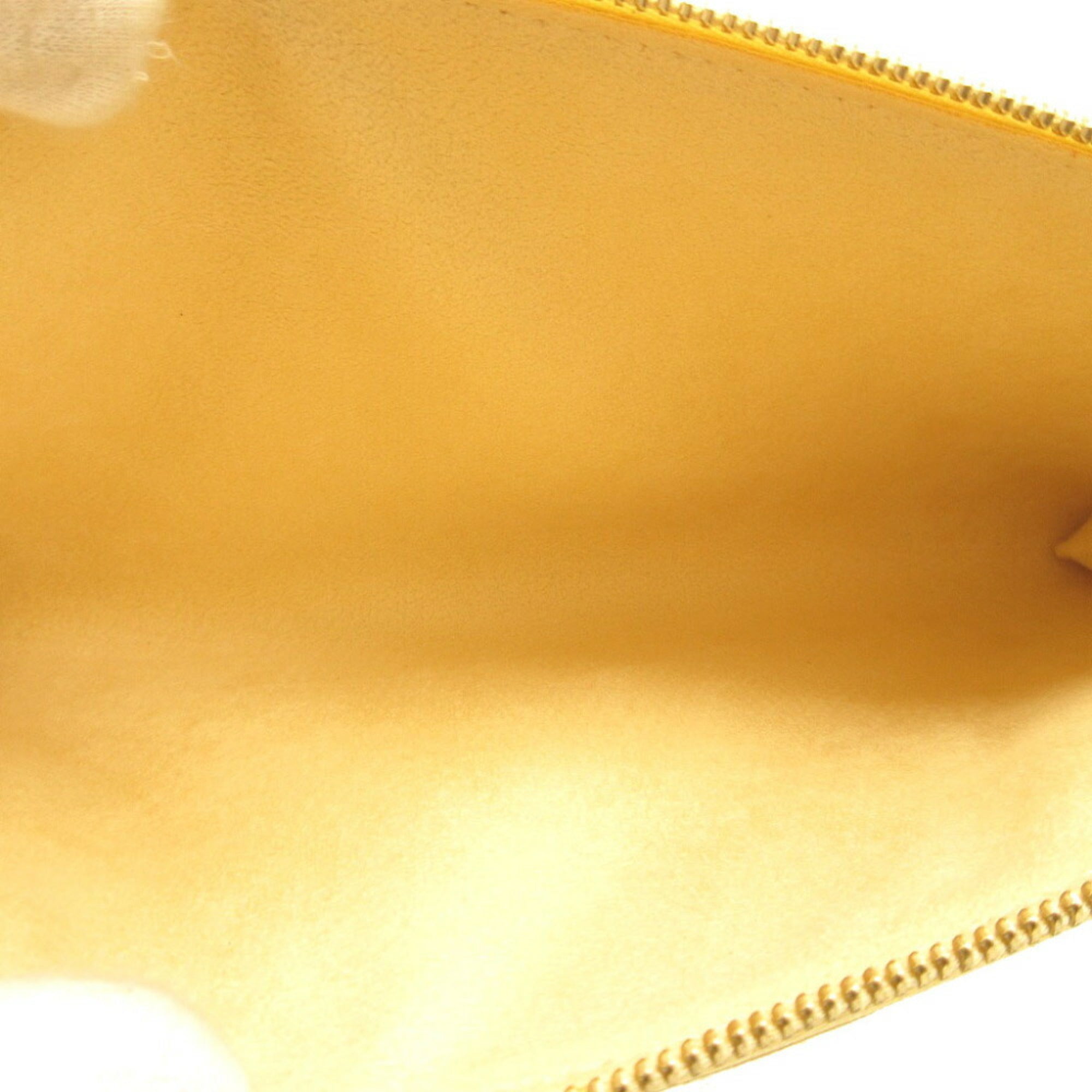 LOUIS VUITTON Epi Pochette Accessoire Vanilla M5294A Handbag Yellow