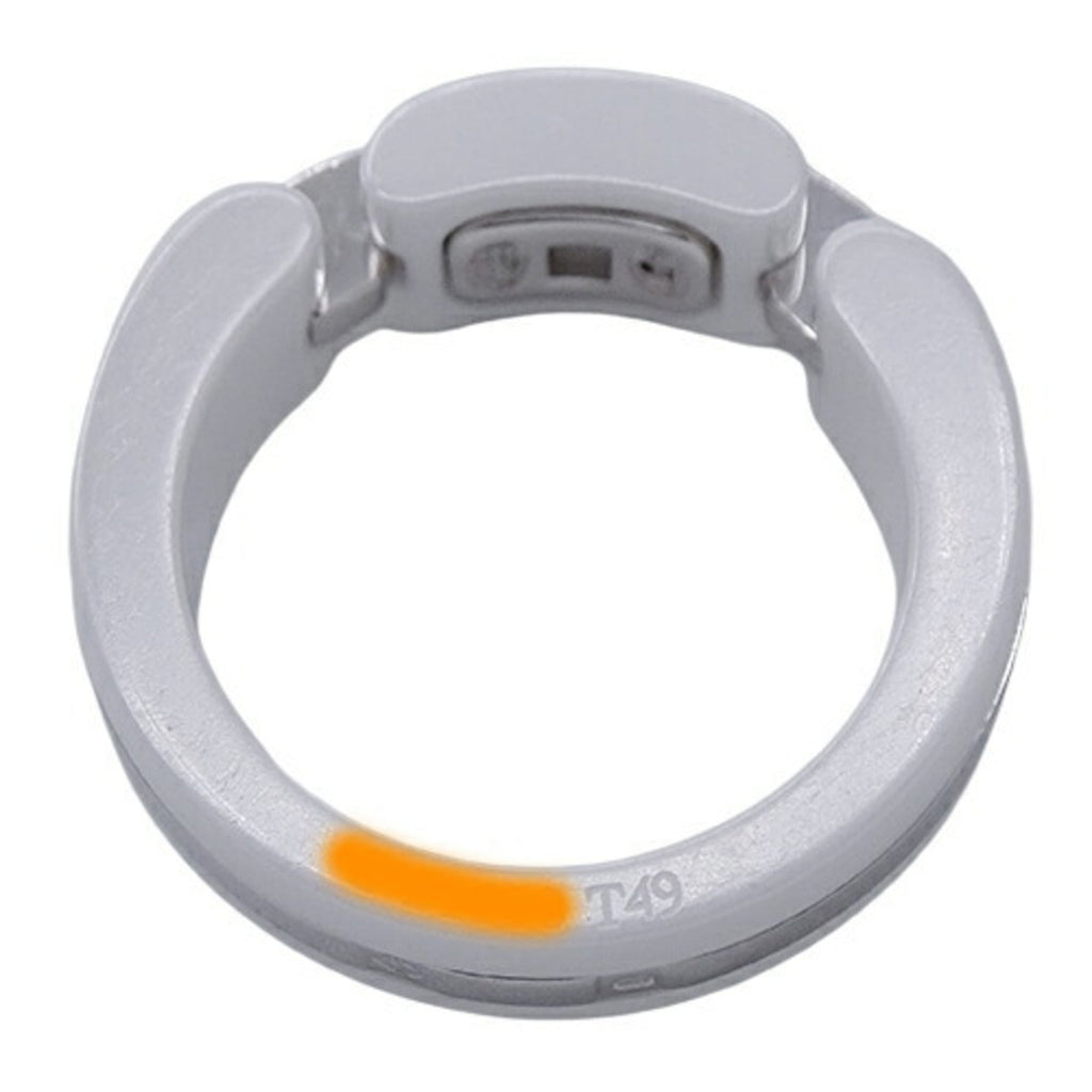 CHANEL Ring Women's 750WG White Ceramic Diamond Ultra T49 Approx. No. 8 Polished