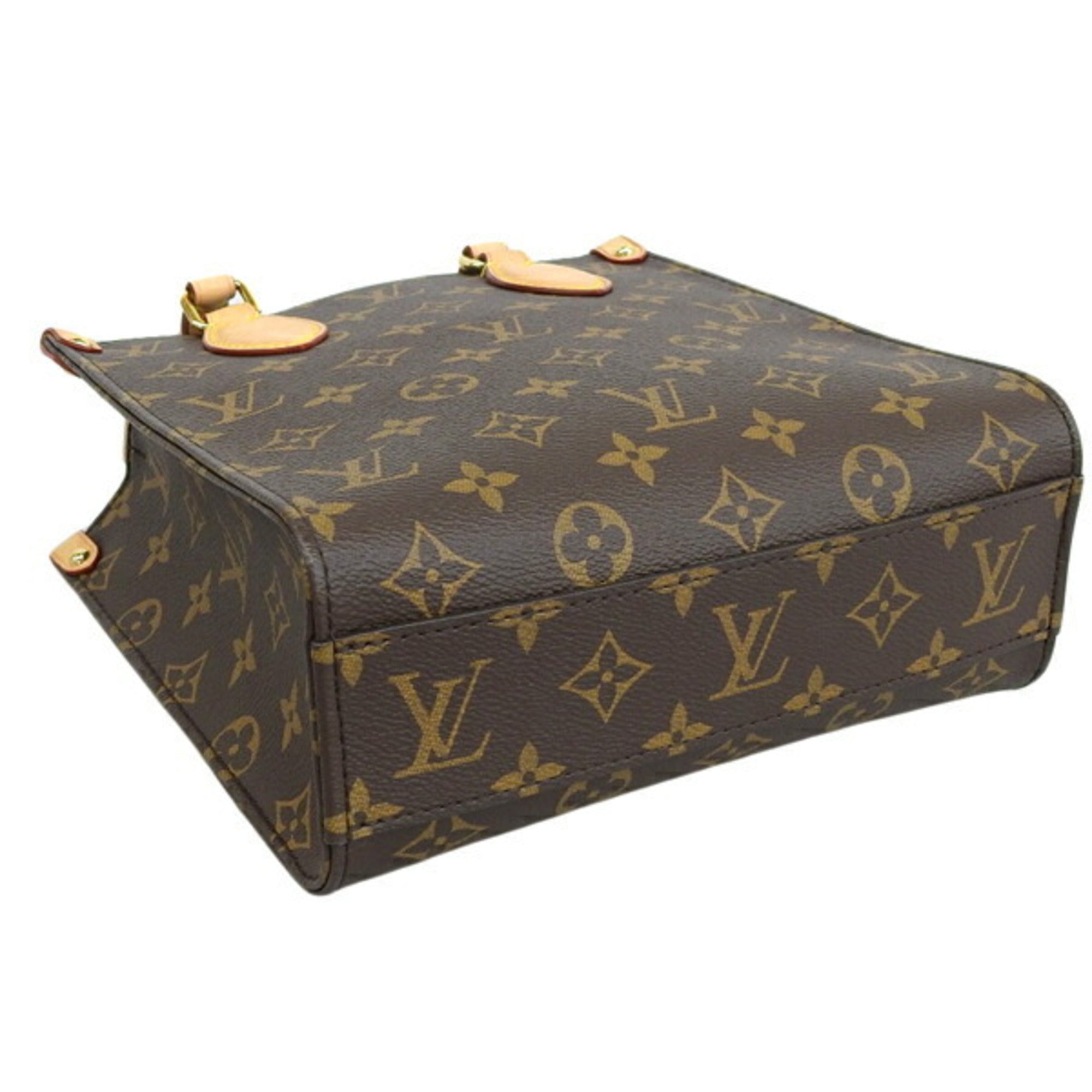 LOUIS VUITTON Monogram Sac Pla BB Handbag M46265 Brown Women's