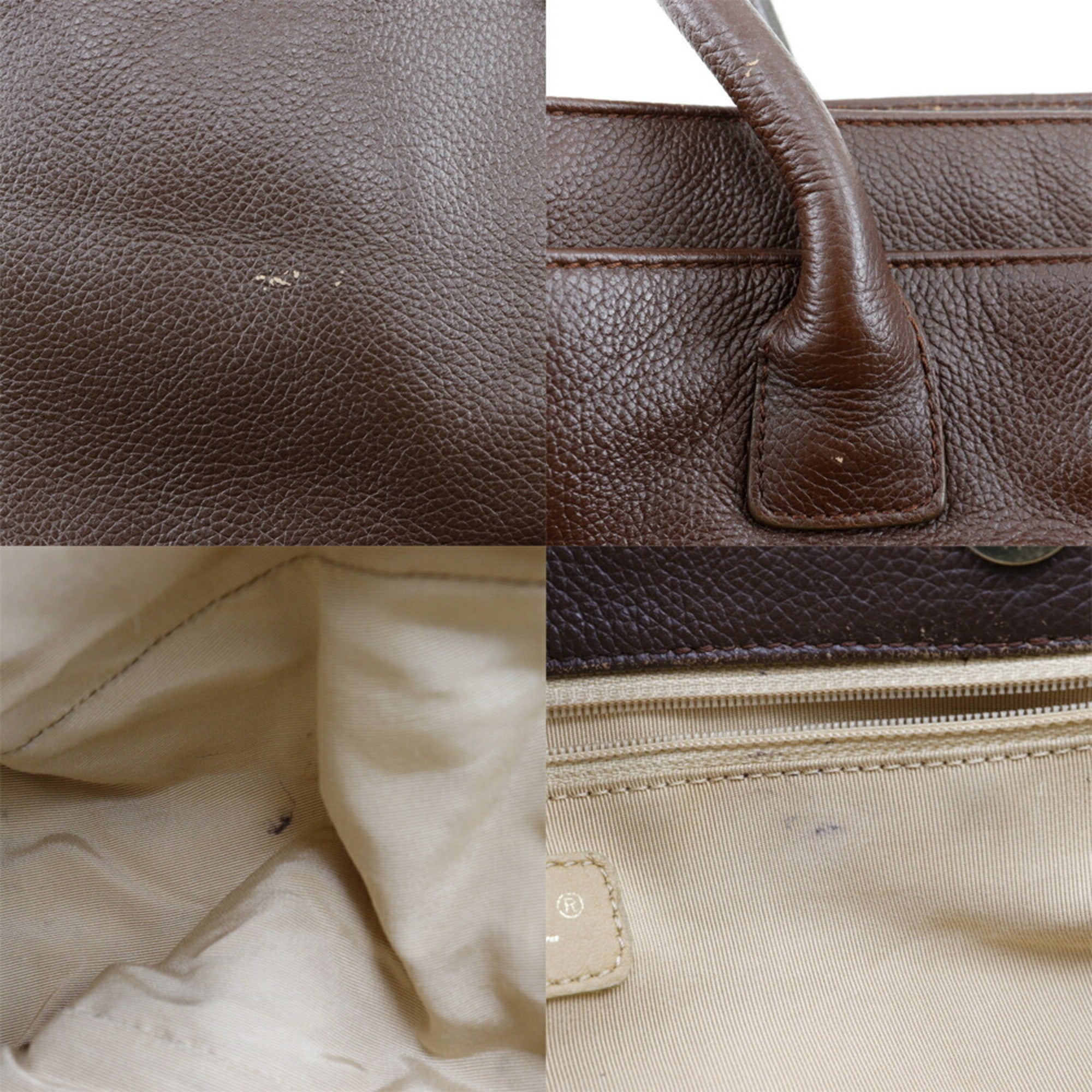 CHANEL Executive Tote Bag 2WAY Shoulder A15206 Matte Caviar Skin Italian Brown Crossbody Handbag 2way Magnetic Type Ladies