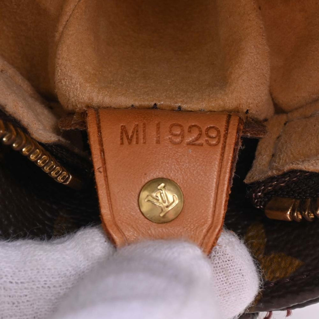 LOUIS VUITTON Monogram Looping GM Shoulder Bag M51145 Brown Women's
