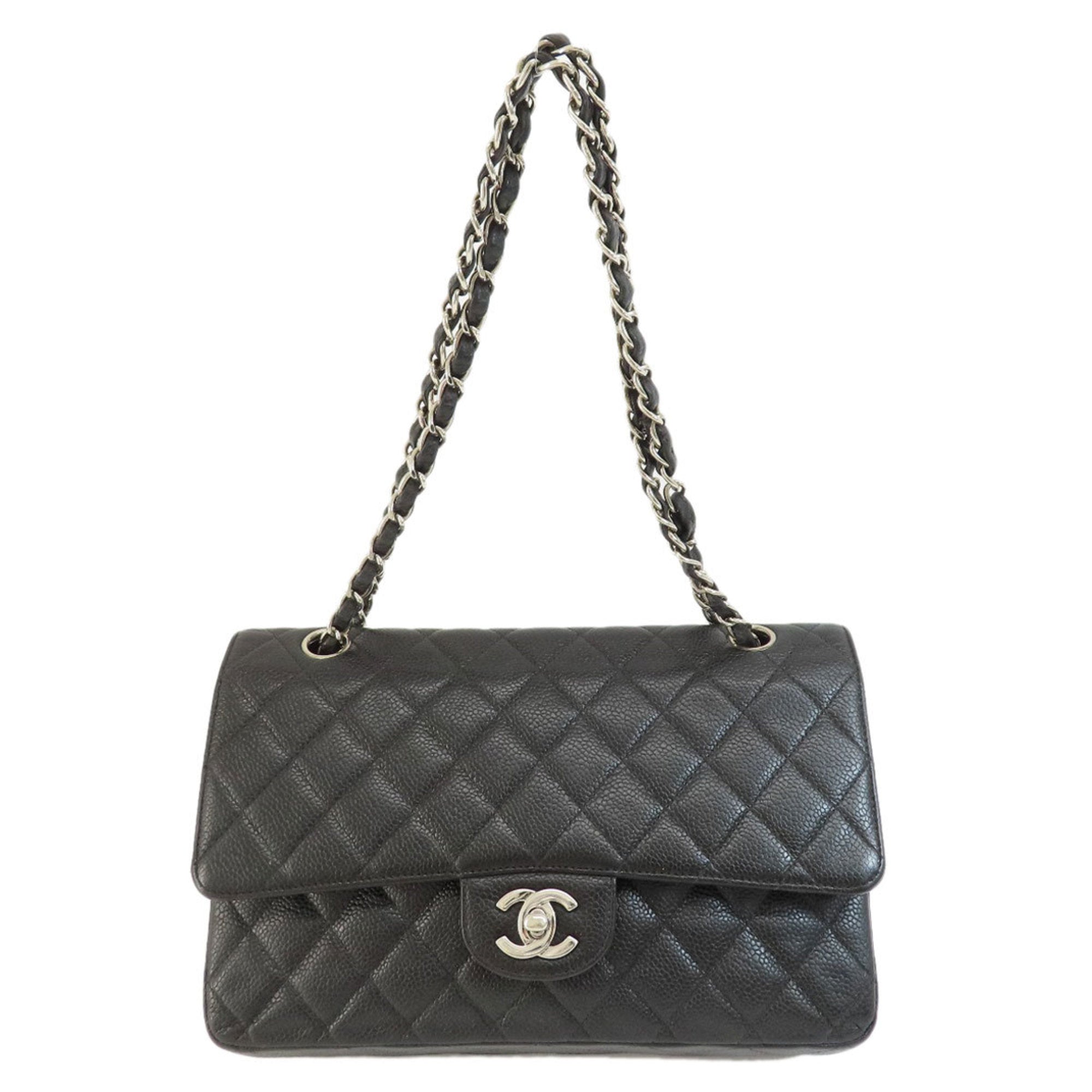 CHANEL Chain Shoulder Matelasse Bag Caviar Skin Women's