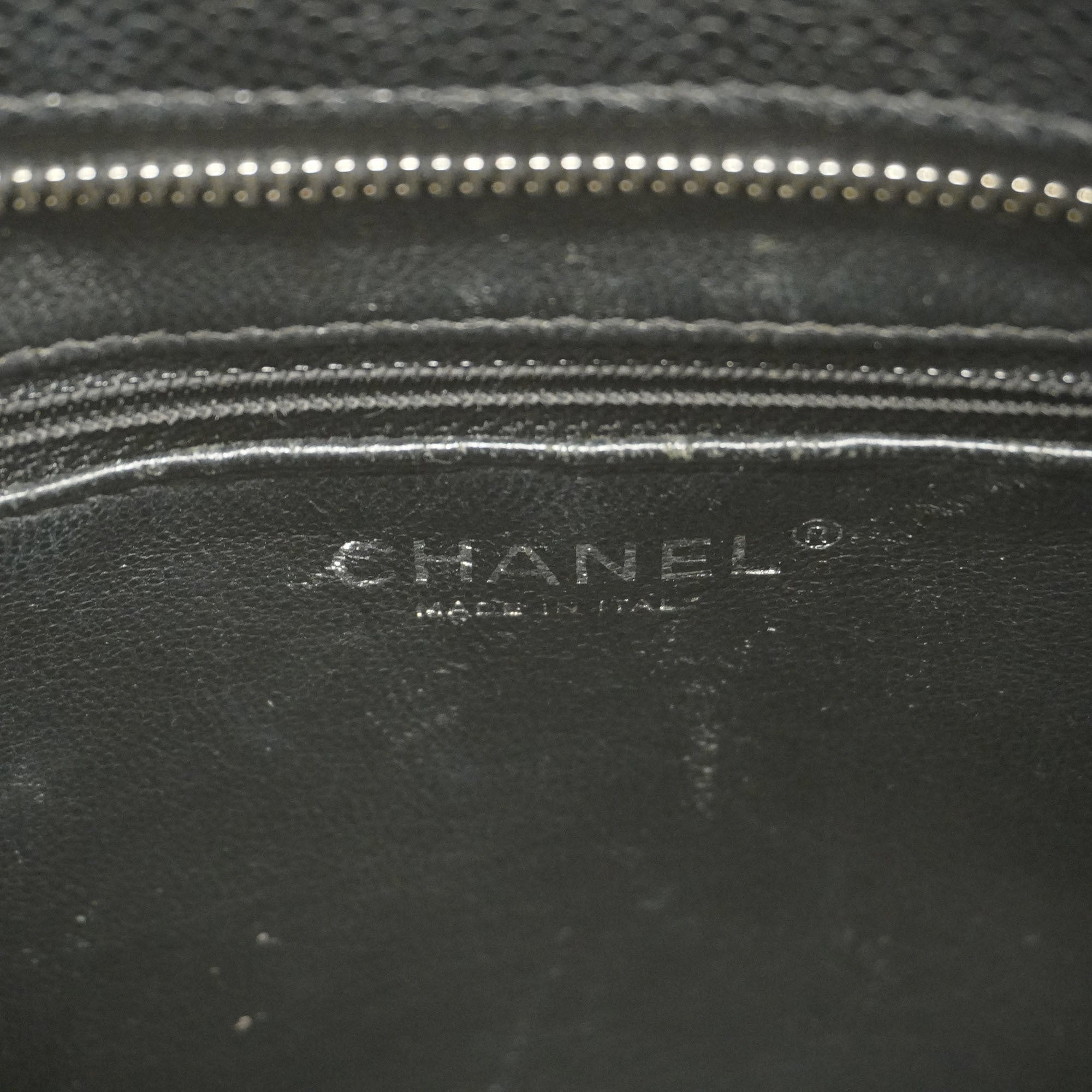CHANELAuth  Reprint Tote Women's Caviar Leather Tote Bag Black