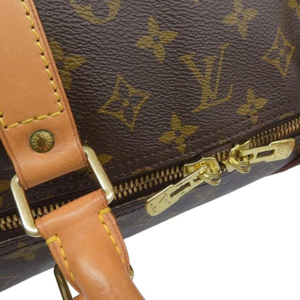 LOUIS VUITTON Monogram Keepall 60 Boston Bag Travel M41422 Brown Women's