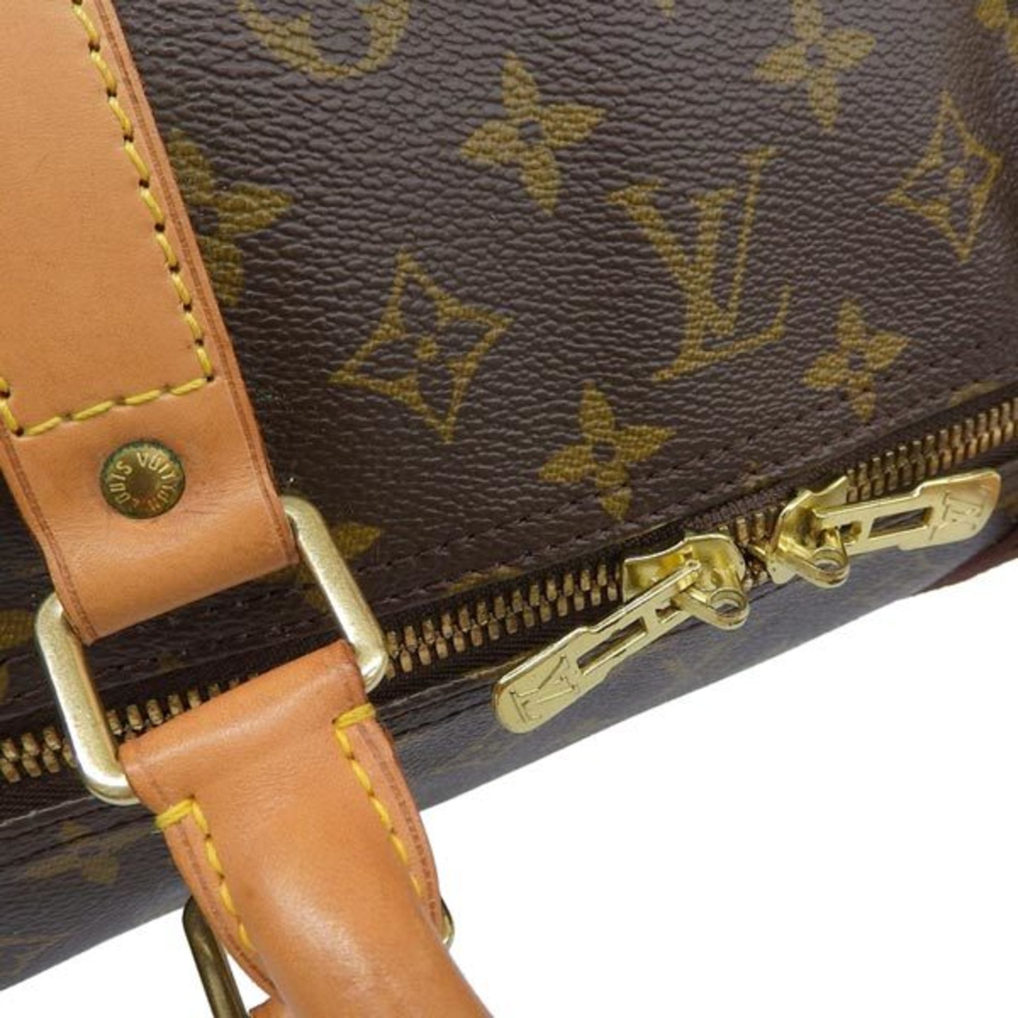 LOUIS VUITTON Monogram Keepall 60 Boston Bag Travel M41422 Brown Women's
