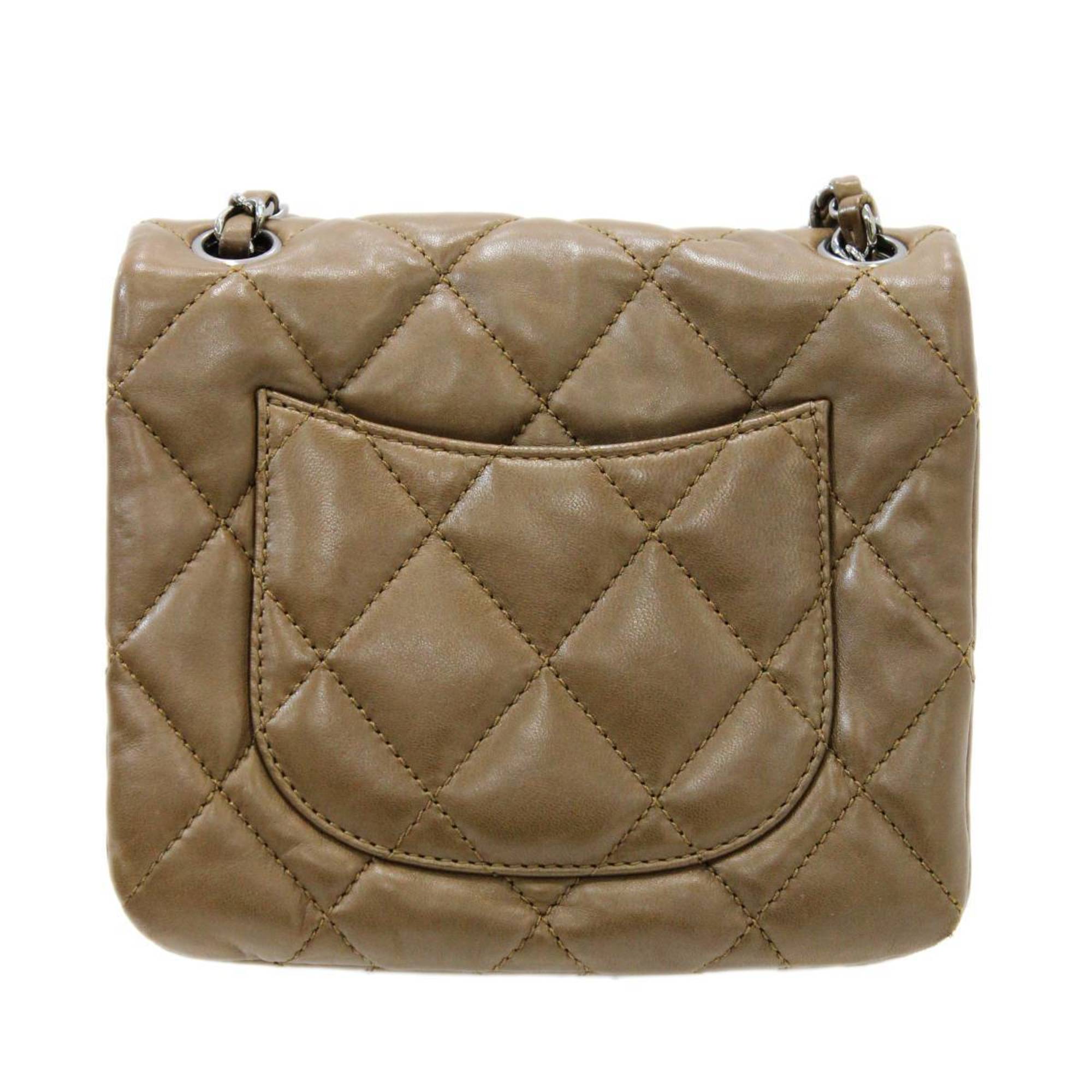 CHANEL chain shoulder bag matelasse dark brown 15357745