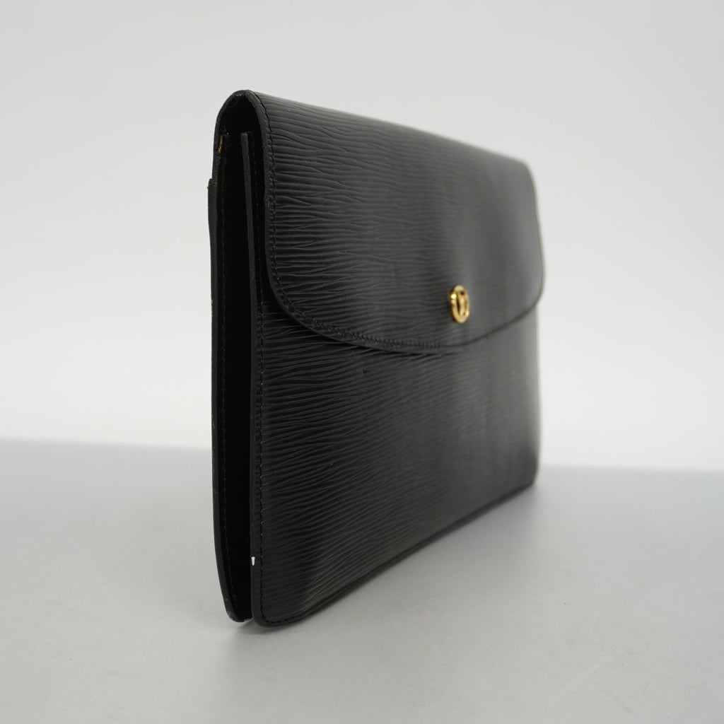 LOUIS VUITTONAuth  Epi Montaigne M52652 Women's Clutch Bag Noir